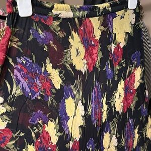 Women’s Vintage Sarah Arizona small black colorful double layered maxi skirt